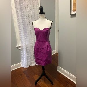 Faux leather mini dress